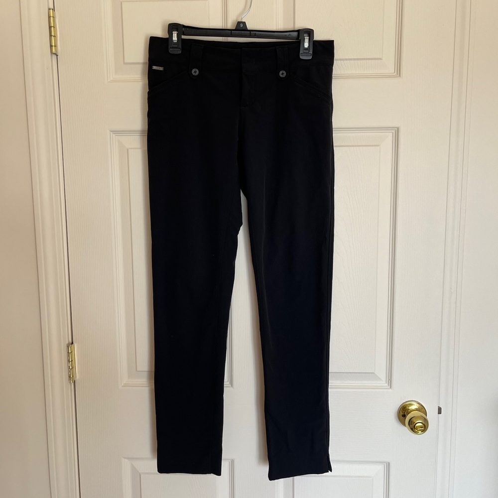 Lole Black Pants Womens Size 4 Black Stretch Travel UPF50+ Lightweight Stretch